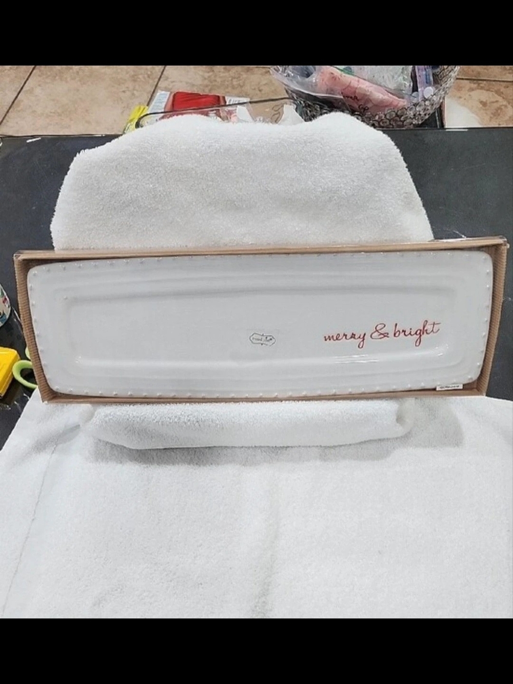 Mud Pie Ceramic Christmas Serving Tray